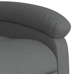 vidaXL Fauteuil inclinable de massage gris foncé tissu