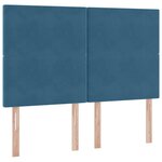 vidaXL Lit avec rangement et matelas Bleu foncé 140 x 190 cm Velours
