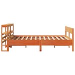 vidaXL Cadre de lit sans matelas cire marron 150x200cm bois pin massif