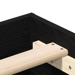 vidaXL Cadre de Lit Chêne Noir 150x200 cm Bois Stratégique