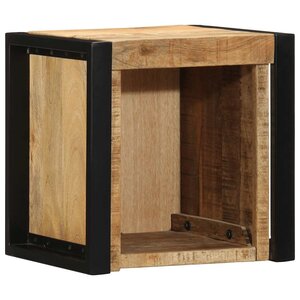 vidaXL Table de chevet 40x35x40 cm bois massif de manguier brut