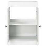 vidaXL Armoire sous évier de salle de bain Blanc 56 x 37 5 x 81 cm