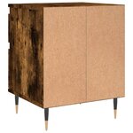 vidaXL Table de chevet chêne fumé 40x35x50 cm bois d’ingénierie