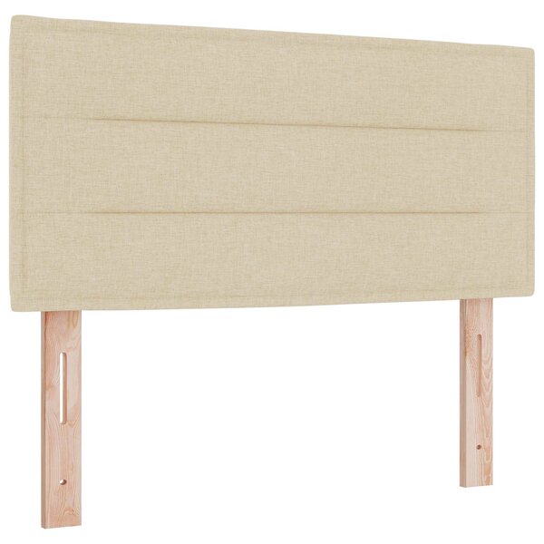 vidaXL Tête de lit LED avec bandes LED Crème 80 cm tissu