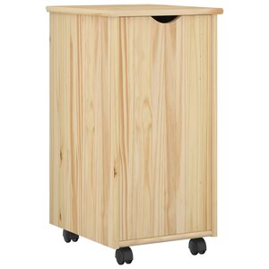 vidaXL Cabinet roulant Marron 34 x 39 x 65 5 cm Bois de Pin Massif