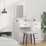 vidaXL Table de Toilette Blanc 50 x 41 x 140 cm Bois d'ingénierie