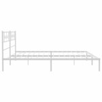 vidaXL Cadre de lit métal sans matelas et tête de lit blanc 183x213 cm