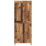 vidaXL Haut Armoire 2 Pièces Bois Ancien Bois Aggloméré et Verre