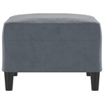 vidaXL Repose-pied Gris foncé 70x55x41 cm Velours