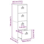 vidaXL Cabinet de Dossier Jaune moutarde 44 x 50 x 106.5 cm