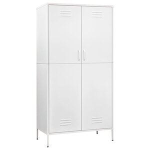vidaXL Garde-robe Blanc 90x50x180 cm Acier
