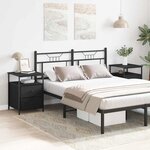 vidaXL Cabinet de chevet 2 Pièces Chêne noir 34 x 35 5 x 50 cm