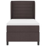 vidaXL Lit à ressorts   matelas marron foncé  80x200 cm  en tissu