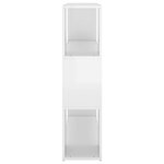 vidaXL Bibliothèque/Séparateur de pièce Blanc brillant 100x24x94 cm