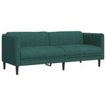vidaXL Ensemble de canapés 2 Pièces vert foncé tissu