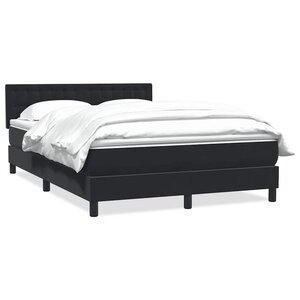 vidaXL Sommier à lattes de lit avec matelas noir 160x210 cm velours