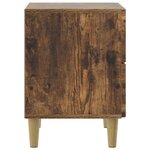 vidaXL Cabinet de chevet 2 Pièces Chêne fumé 43 x 34 5 x 48 cm