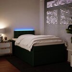vidaXL Sommier à lattes de lit et matelas Vert foncé 120x200cm Velours