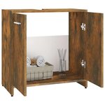 vidaXL Armoire de bain Chêne fumé 60x33x60 cm Bois d'ingénierie