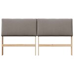 vidaXL Tête de lit capitonnée Taupe 180 cm Pin massif