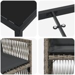 vidaXL Ensemble de salle à manger pour jardin 9 Pièces Gris Poly rotin