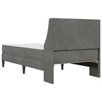 vidaXL Cadre de lit avec matelas Gris foncé 80 x 200 cm Velours