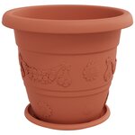 vidaXL Pots de plantes 24 Pièces Rouge brique Ø 39 x 32 cm Plastique