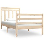 vidaXL Cadre de lit bois massif 90x190 cm simple