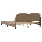 vidaXL Cadre de lit avec lumières LED cappuccino 180x200 cm similicuir