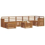 vidaXL Ensemble de canapés d'extérieur 8 pc Naturel