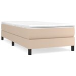 vidaXL Sommier à lattes de lit avec matelas Cappuccino 90x190 cm