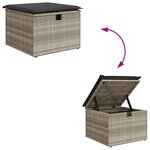 vidaXL Salon de jardin 8 Pièces avec coussins gris clair résine tressée