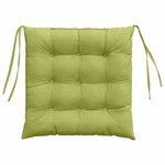 vidaXL Coussins de siège 2 Pièces Vert clair 40 x 40 x 6 cm tissu