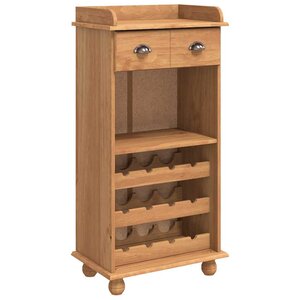 vidaXL Cabinet à vin ASKIM Cire de Miel 57 x 37 x 114 cm