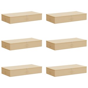 vidaXL Boîte de rangement 6 pc Tissu intissé 100 x 50 x 18 cm 90 l