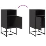 vidaXL Tables de chevet 2 Pièces noir 36x39x78 cm acier
