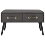 vidaXL Table basse Gris 80x40x46 cm Similicuir