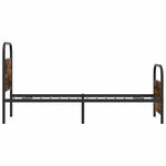 vidaXL Cadre de lit sans matelas 80x200cm chêne fumé bois d'ingénierie
