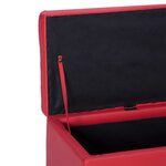 vidaXL Banc avec compartiment de rangement 116 cm Rouge Similicuir