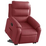 vidaXL Fauteuil inclinable Rouge bordeaux Similicuir