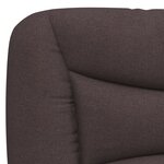 vidaXL Lit avec matelas Hvar marron foncé 140x190 cm tissu