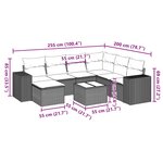 vidaXL Salon de jardin avec coussins 8 Pièces beige résine tressée