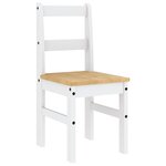 vidaXL Ensemble à manger Panama 7 Pièces blanc bois de pin massif