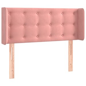 vidaXL Tête de lit avec oreilles Rose 93x16x78/88 cm Velours