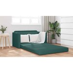 vidaXL Canapé-Lit 110cm Vert foncé tissu