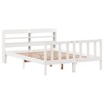 vidaXL Cadre de lit sans matelas blanc 160x200 cm bois de pin massif