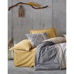 Parure de lit - housse de couette 220 x 240 + 2 taies d'oreiller 60 x 60 coton renforcé - Gris
