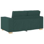 vidaXL Ensemble de Canapés 3 Pièces Vert foncé 220 x 78 x 84 cm tissu