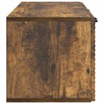 vidaXL Meuble TV mural Chêne fumé 59 5 x 31 x 30 cm Bois d'ingénierie