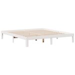 vidaXL Lit bibliothèque sans matelas blanc 180x200 cm bois pin massif